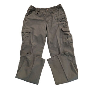 Women's 5.11 Tactical Green Cargo Pants Size 10 Adjustable Waist Elastic
